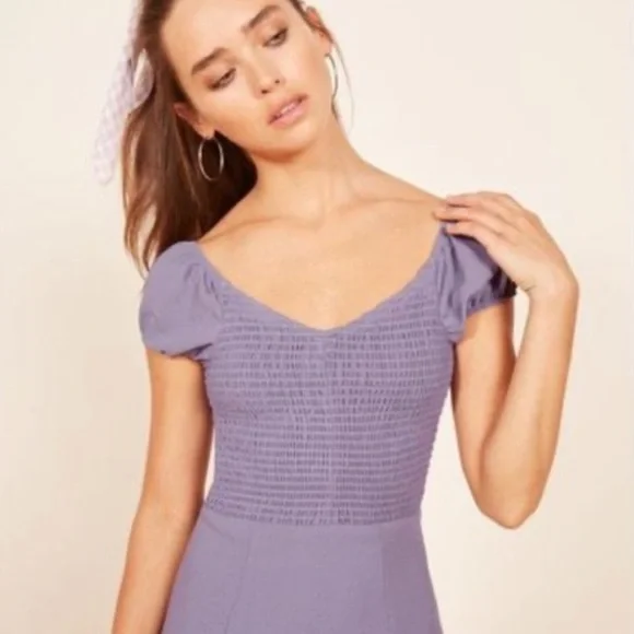 Reformation Hummingbird Dress in Lilac 2